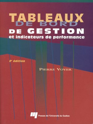 cover image of Tableaux de bord de gestion et indicateurs de performance